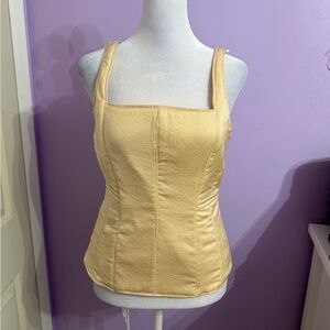 Zara Cream Corset Style Tank Top